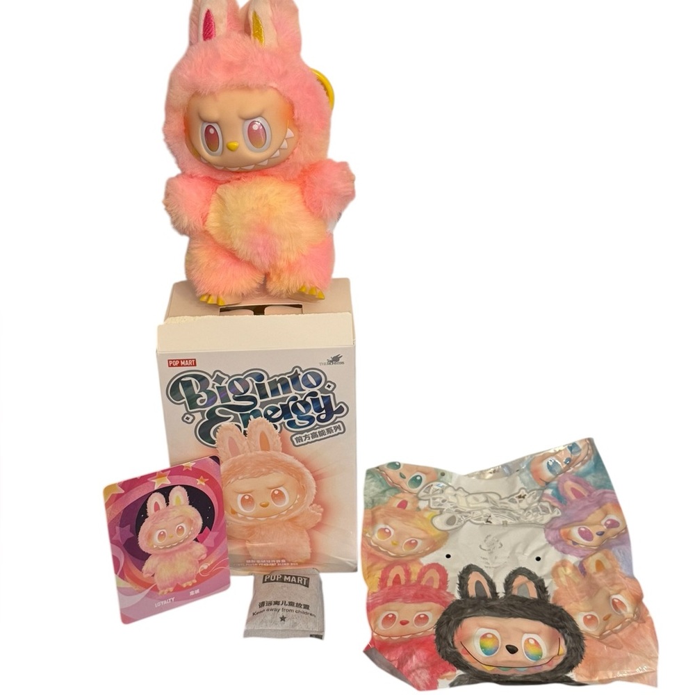 POP MART LABUBU The Monsters Big Into Energy LOYALTY Keychain Plush Pendant Auth